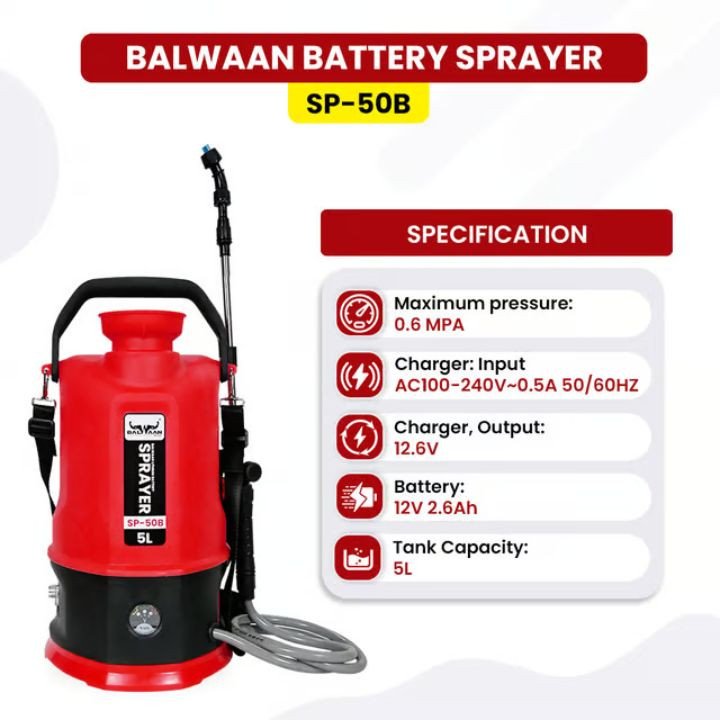 Balwaan SP 50B Li-Ion Battery Sprayer (5L) – thumb